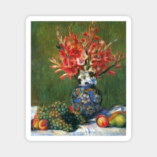 Still Life Flowers and Fruit by Pierre Renoir Magnet