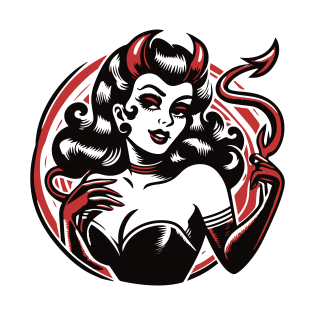 Retro Devil Girl by n23tees