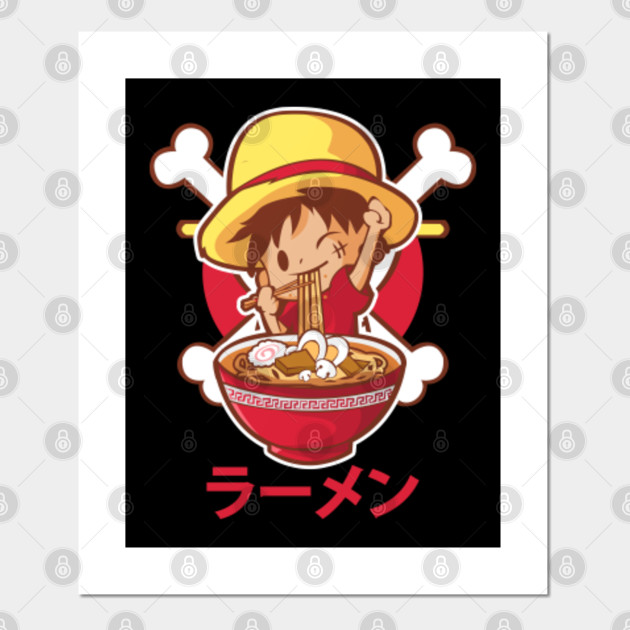 One Piece Anime Ramen Mukbang Tshirt One Piece Anime Posters And Art Prints Teepublic