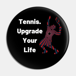 US Open Tennis USA Flag Silhouette Pin