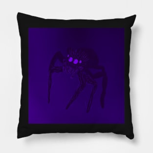 Jumping Spider Drawing V25 (Purple 1) Pillow