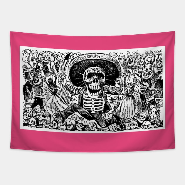 Oso Calaveras Oaxaquena Tapestry by OsoDLUX