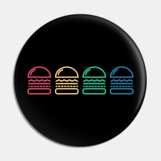 Colourful Burgers Pin