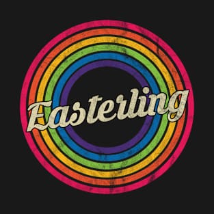 Easterling - Retro Rainbow Faded-Style T-Shirt