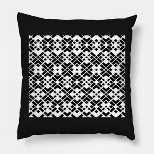 Abstract geometric pattern - black and white. Pillow