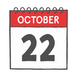 October 22nd Daily Calendar Page Illustration T-Shirt