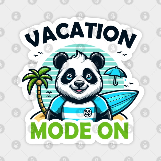 Panda Vacation Mode On Magnet by Rare Bunny