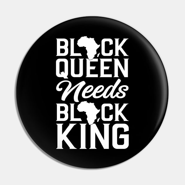 Black Queen Needs Black King Pin by Afrinubi™