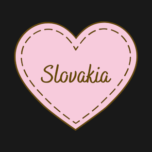 I Love Slovakia Simple Heart Design T-Shirt