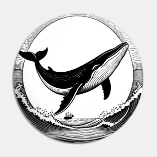 Humpback Whale in the Ocean Pin