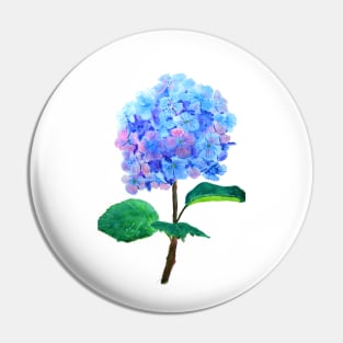 blue purple hydrangea watercolor painting Pin