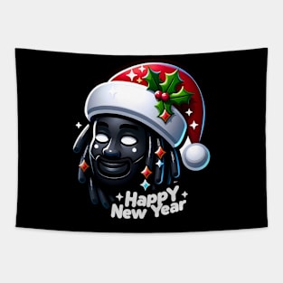 black color Xmas Design Tapestry