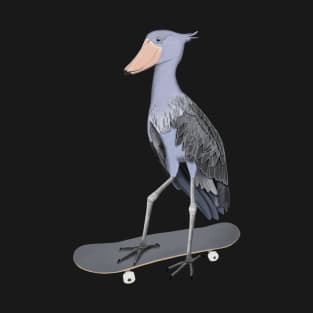 Shoebill Bird Skateboard Birdwatcher Animal Biologist T-Shirt