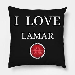 I LOVE LAMAR | Alabam county United state of america Pillow