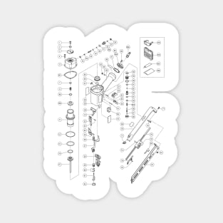 Nail Gun Tool Blueprint Black Magnet