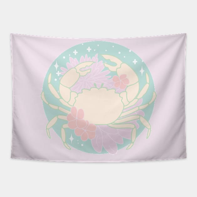 Cancer Crab (Pastel) Tapestry by VenusAndMoon