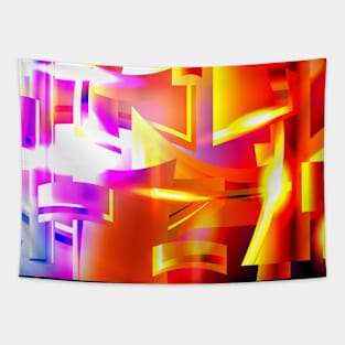 Golden Angelic Armor (Geometric Abstract Digital Art) #08 Tapestry