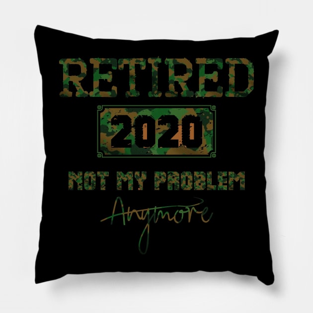 retired 2020,military retirement gift Pillow by teenices