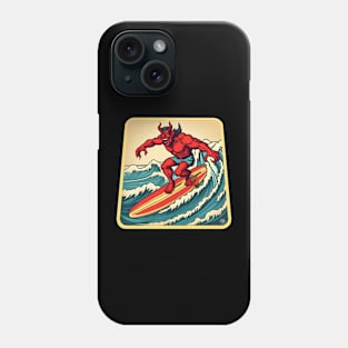 Satan surf riding Phone Case