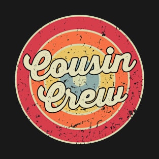 Retro Sunset Vintage Circle Logo Cousin Crew T-Shirt