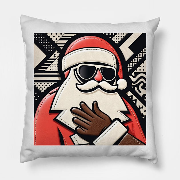 Funky Santa's Coming To Town Pillow by SNAustralia