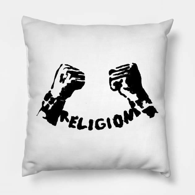 RELIGION UNCHAINED by Tai's Tees Pillow by TaizTeez