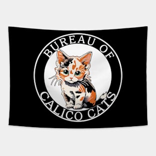 FUNNY CALICO CAT Bureau of Calico Cats Tapestry