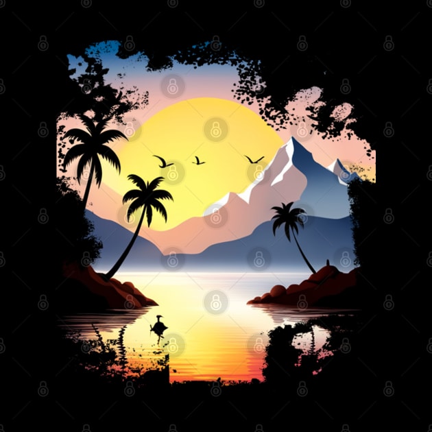 Tropical Island Paradise - Tropical Vibes by tatzkirosales-shirt-store