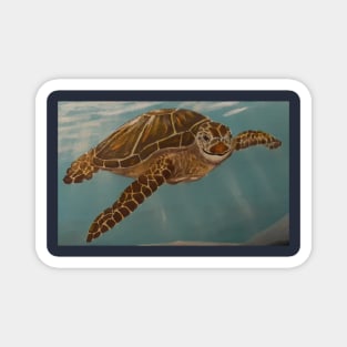 Sea Turtle Buffy Magnet