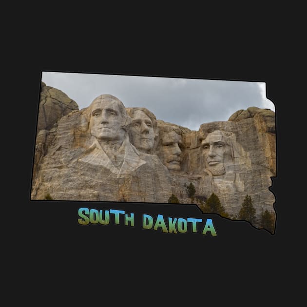 South Dakota State Outline (Mount Rushmore) by gorff