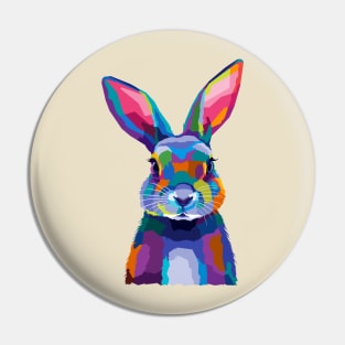 Rabbit Wpap Pop Art Pin