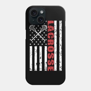 Lacrosse American Flag - US Sports Phone Case