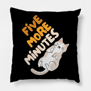 Cats & Coffee - Five More Minutes Pillow