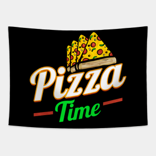 A slice of Pizza with melting cheese, I love Pizza Tapestry