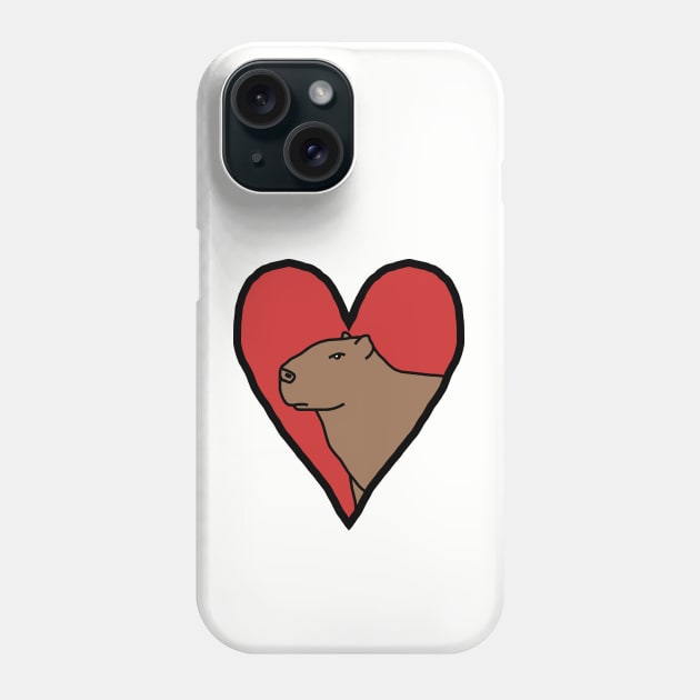 My Valentines Day Capybara Phone Case by ellenhenryart
