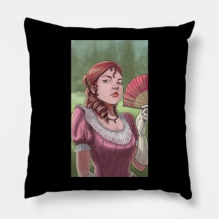 Pink 19th century girl Pillow