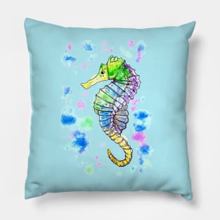 Watercolour Seahorse Pillow
