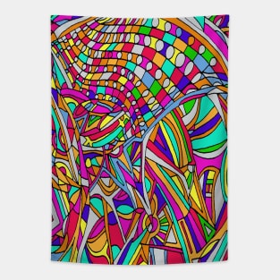 Abstract Flowers Tapestry