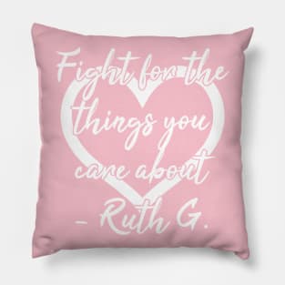 RBG Feminism Heart | Ruth Bader Ginsburg Quote Pillow