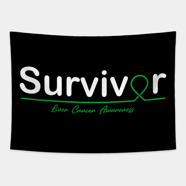 Liver Cancer Awareness Survivor Heartbeat Tapestry by KHANH HUYEN