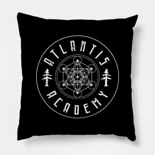 Atlantis Academy Redwoods Logo White Pillow