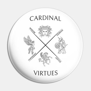 Stoic Cardinal Virtues Pin