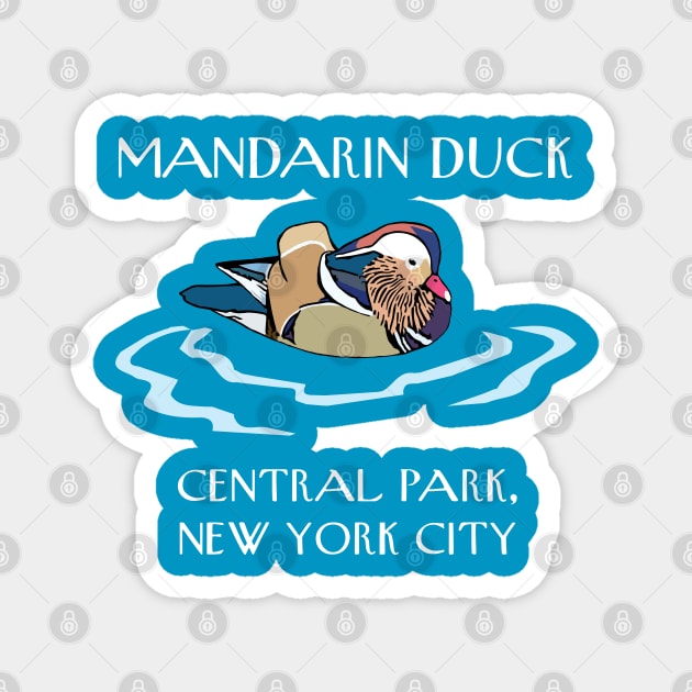 Mandarin Duck Central Park Magnet by sketchpets