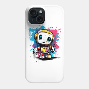 Cute cartoon Robot. Funny cyborg. Phone Case