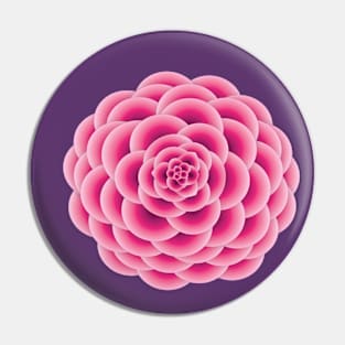 Pink Camellia Flower Pin