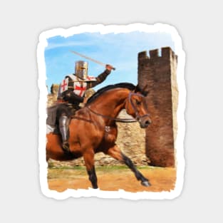 Knights Templar Oil Painting Magnet