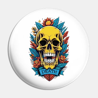 Colorful Skull Death Pin