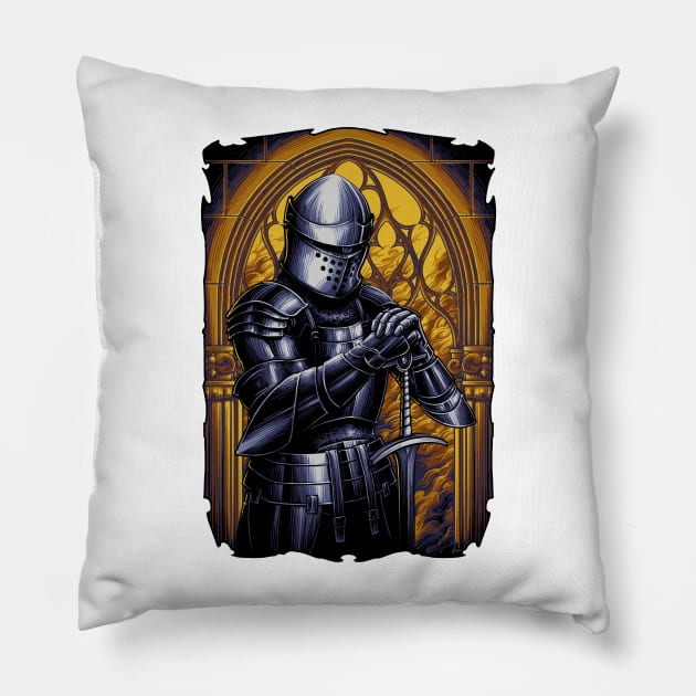 Lonely Knight Pillow by Rushit