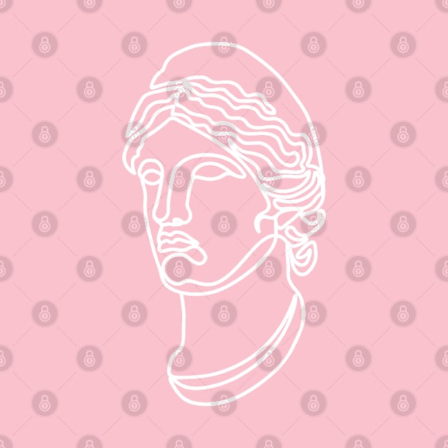 Greek Face in single line style by EyeseeMS