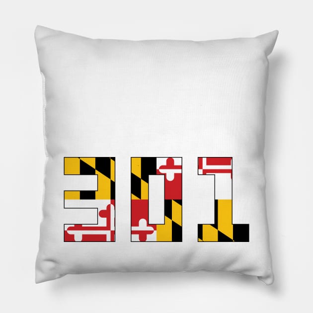 301 Maryland Flag Pillow by polliadesign